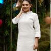 Fashion Galleria Cotton Blend Fabric Mens and Womens Kurta and Couple Kurti Dress 2 pcs Combo (White, Men - XXL/Women - L) - Image 3