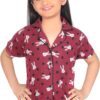 BLOEM Girls Cotton Printed Nightsuit | Night Suit Set for Girls | Soft & Breathable Sleepwear Set (White, 7-8 Years) - Image 2