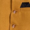 Kuwarshah kids royal look contrast mustard yellow jodhpuri with black trouser pant sherwani indo western set for boys - Image 5