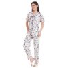 Tulzott Women's Pure Cotton Top & Pyjama Set - Printed Nightwear and Loungewear, Comfortable Night Suit for Sleep and Relaxation Brown - Image 8