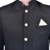 AURALOOM Men's Solid Cotton Full Sleeve Blazer for Men - Perfect for Weddings, Festive, Tweed Suiting Blazer with Curved Hem, 2 Front Pockets (in, Numeric, 44, Regular, G-Black) - Image 3