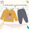 Toddylon New Born Baby Clothes Kids Dress | T-Shirt & Pant | Clothing Sets | T-Shirts and Pyjama Set | Gift Combo | Cotton | Unisex (Yellow & Grey, 6 Months - 12 Months) - Image 2