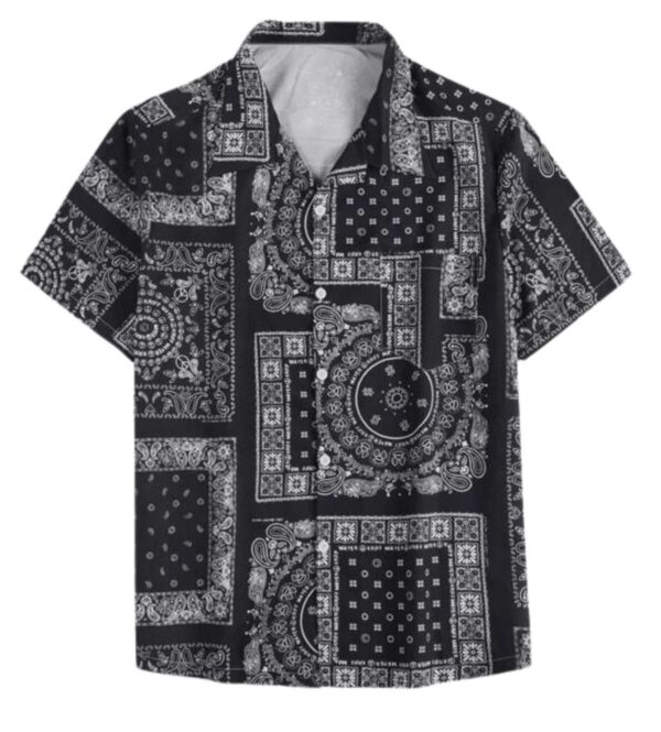 DHRUVI TRENDZ Mens Rayon Men's Casual Shirt Regular Fit Western (DT-MS-6098_Black_S)