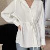 LERIYA FASHION Women's Solid Regular Fit Top (LF-W2052_White XL) - Image 4