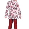 AHHAAAA kids ethnic wear Indo Western Sherwani and Pyjama for Boys (Red, 5-6 Years) - Image 5