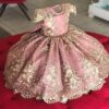 NNJXD Girl Sleeveless Round-neck Polka Dot Flower Tutu Dress - Image 4