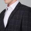 Cantabil Checkered Charcoal Full Sleeves Notch Lapel Formal Blazer for Men | Formal Blazer for Men | Men Blazer for Formal (MBZF00129_Charcoal_40) - Image 3