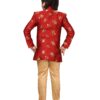 AJ DEZINES Boys Brocade Sherwani Set (Boys, Red) - Image 6