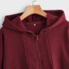 TAGAS Women's Printed Hoodies || Cotton Blend Regular Fit Sweatshirt for Women || Hoodies || Winter Wear for Women Maroon (X_Large) - Image 3