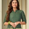 Krishna Apparels - Women & Men Couple Kurta & Kurti Set - Fancy Printed Dress for Women & Men - Casual Dress - Pure Couple Kurta & Kurti Set - Viscose/Rayon (Green, Men - M/Women - XL) - Image 4