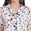 Tulzott Women's Pure Cotton Top & Pyjama Set - Printed Nightwear and Loungewear, Comfortable Night Suit for Sleep and Relaxation Brown - Image 6