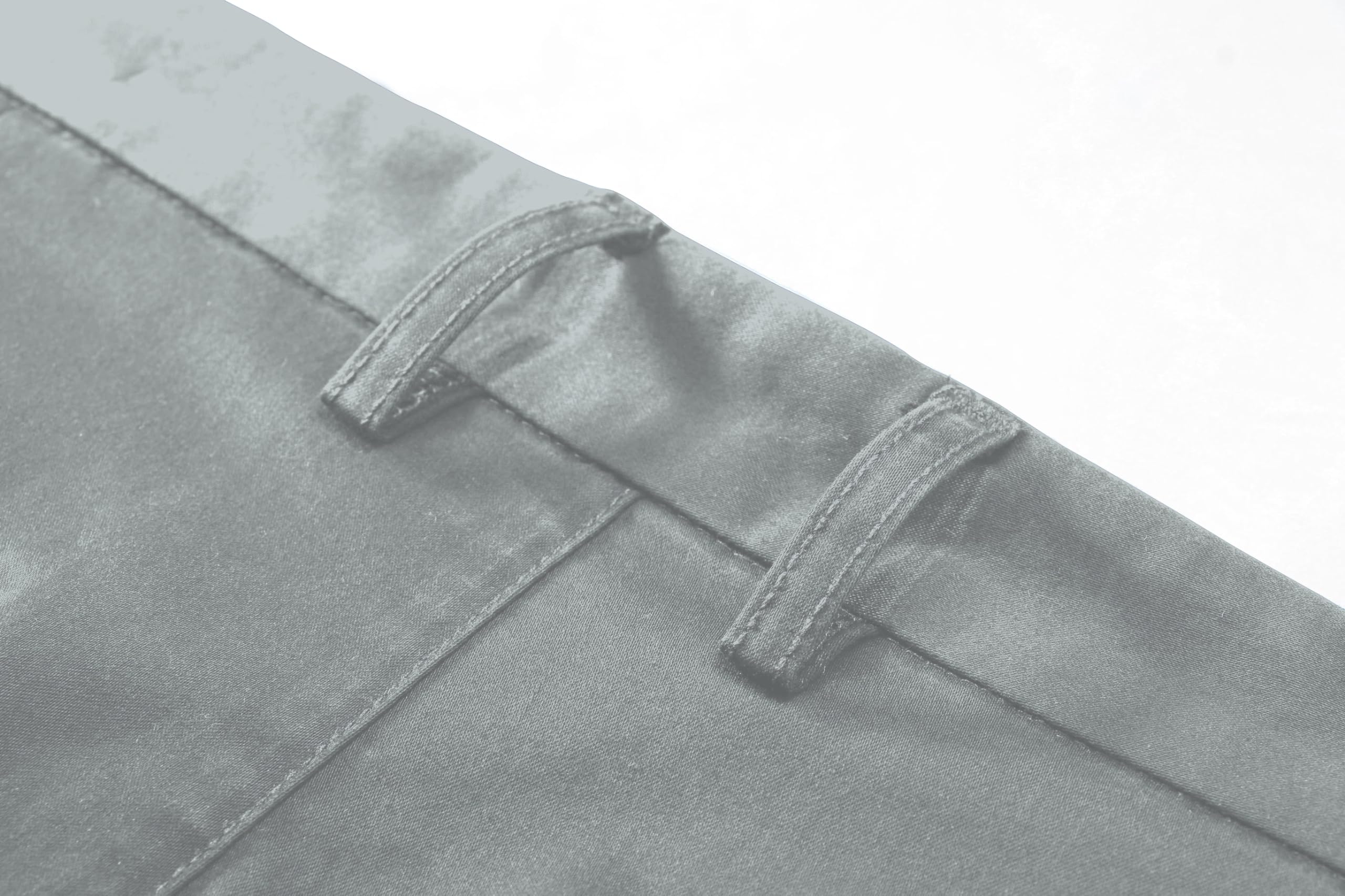 AVANOVA Men's Solid Grey Trousers Light Business Style Slightly Stretch Straight Leg Pants for Outdoor Casual Daily Trouser II Men's Regular Casual Pants Trouser (Trouser 126 Grey-34) - Image 2