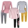 TotzTouch Cotton Premium Girls Night Wear T Shirt & Pyjama Full Sleeves | Night Dress for Girl Kids | Night Dresses Tee Top & Pajama Pant Set of 3 - Image 6