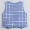 BUMZEE Unisex Cotton Sky Blue & White Boys Full Sleeves Shirt Waistcoat & Pant Set with Applique Bow Age-2-3 Years - Image 2