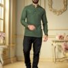 Krishna Apparels - Women & Men Couple Kurta & Kurti Set - Fancy Printed Dress for Women & Men - Casual Dress - Pure Couple Kurta & Kurti Set - Viscose/Rayon (Green, Men - M/Women - XL) - Image 8