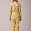 KANNAHI Women Pure Cotton Paisley Printed Yellow Top & Pyjama Set, Nightwear, Nightsuit Set, Sleepwear,Pyjama Set, Loungewear (Combo of Top and Pyjama) - Image 6