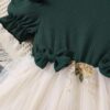 TAGAS Girl's Mesh A-Line Knee-Length Dress (KD-82-GREEN-9_Green - Image 3