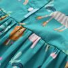 TAGAS Toddler Girls Ruffle Trim Cartoon Graphic Dress (4-5 Years) Blue - Image 2