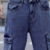 Ben Martin Men's Cargo || Men Cargo Pants || Men Cargo Pants Denim || Loose Pant for Men || Dark Blue Cargos for Men Size 32 - Image 2