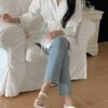 LERIYA FASHION Women's Solid Regular Fit Top (LF-W2052_White XL) - Image 2