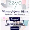 ZEYO Women's Red Cotton Leaf Printed Stylish Night Suit Set of Shirt & Pyjama 5610 - Image 2
