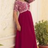 Fashion Basket Georgette Embroidered Anarkali Gown for Women Pink - Image 6