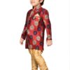 AJ DEZINES Kids Indo Western Sherwani Set For Boys (1007-RED-7) - Image 6