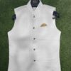 BE ACTIVE Men's Linen Blend Nehru Jacket With Mandarin Collar || Ethnic Koti For Men || Men Koti Formal|| Men Koti Wedding (RFKT0001-16 (WHITE)-XL) - Image 4