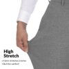 The Pant Project Luxury Pv Lycra Stretchable Grey Formal Pants For Men | Stylish Slim Fit Men's Wear Mid Rise Trousers For Office Or Party | Mens Fashion Dress Trouser Pant, 30 - Image 5