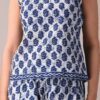 KANNAHI Women Pure Cotton Paisley Printed Indigo Blue Top & Shorts Set, Nightwear, Nightsuit Set, Sleepwear, Loungewear (Combo of Top and Shorts) (XX-Large) - Image 4