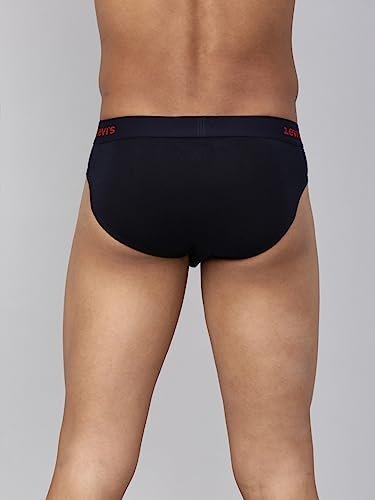 Levi's Men's Cotton 100 CA Regular Fit Solid Brief (Pack of 1) (#009-BRIEF-NAVY-P1_Navy_M) - Image 4
