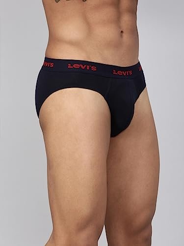 Levi's Men's Cotton 100 CA Regular Fit Solid Brief (Pack of 1) (#009-BRIEF-NAVY-P1_Navy_M) - Image 5
