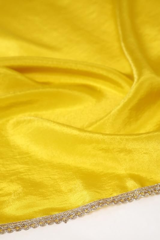 Soch Womens Mustard Tissue Woven Design Suit Set With Cutdana - Image 2