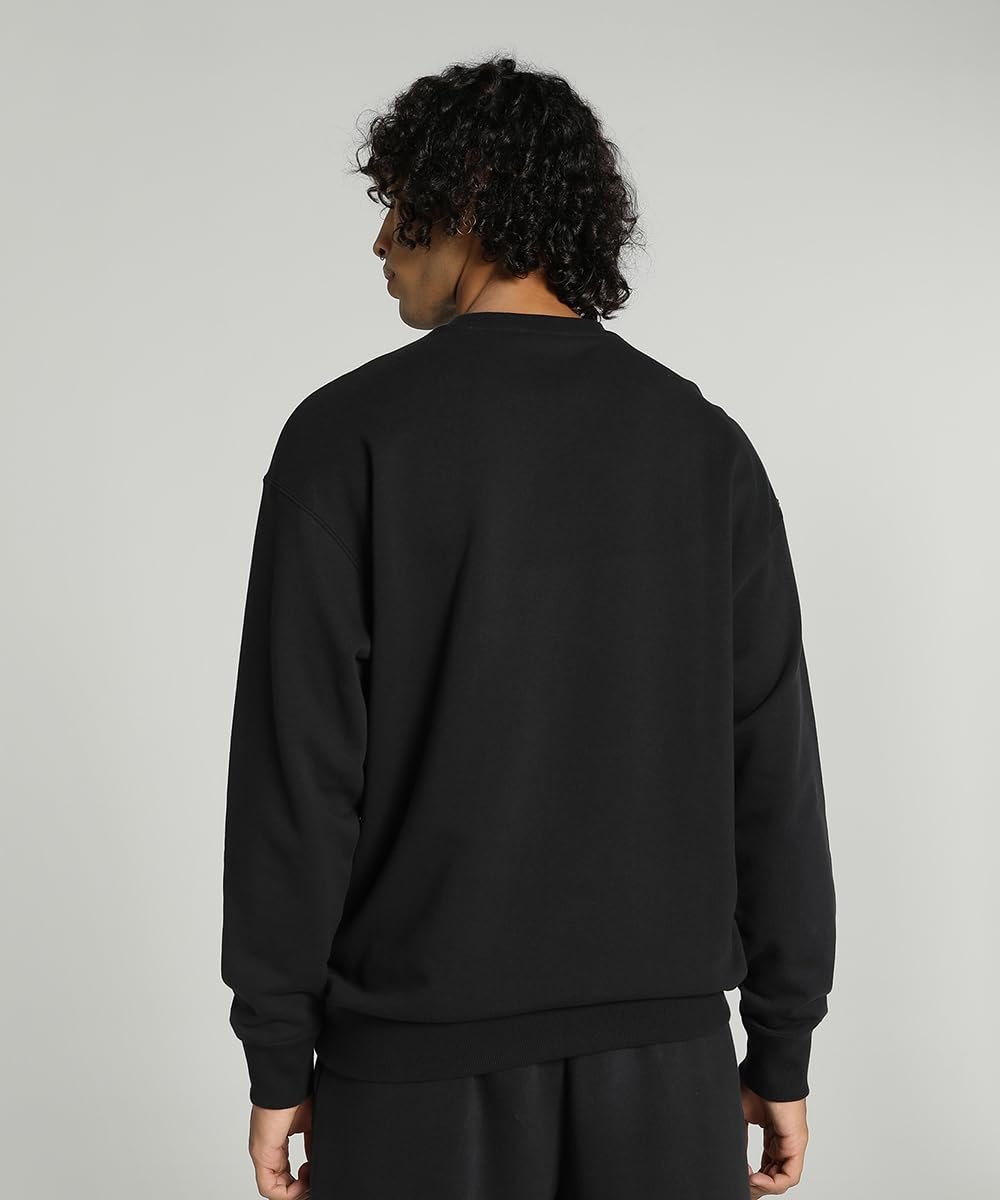 Puma Unisex-Adult Cotton Crew Neck Sweatshirt (624244_Black - Image 4
