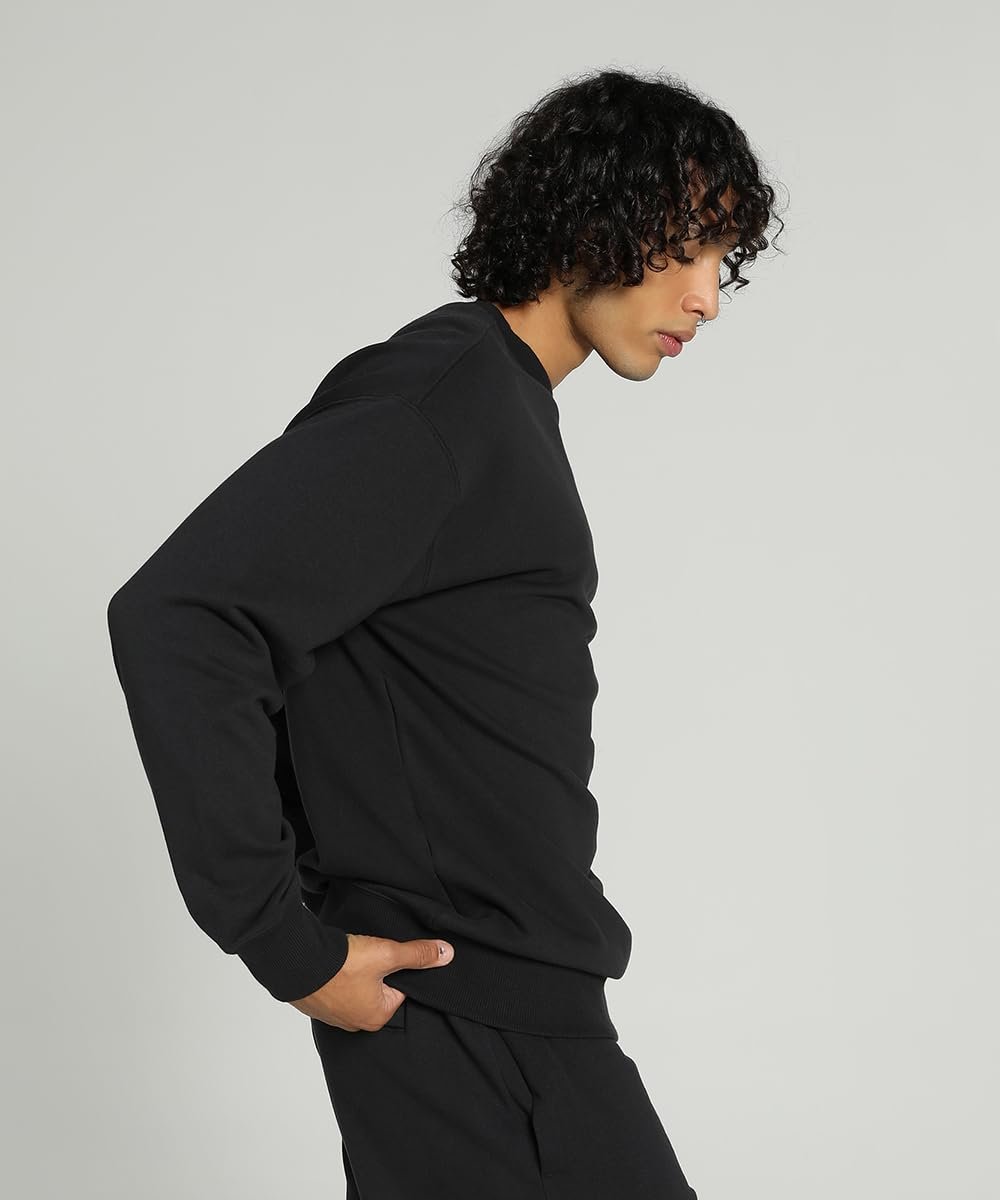 Puma Unisex-Adult Cotton Crew Neck Sweatshirt (624244_Black - Image 6
