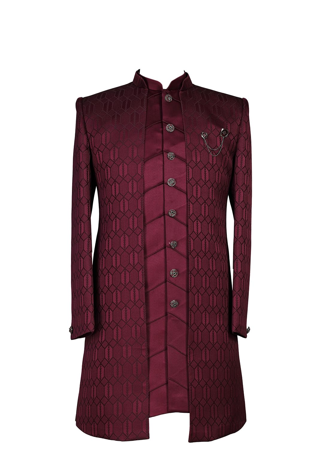 AESPEN Mens Ethnic Wear Indo Western (Color Moon Mist) - Image 2