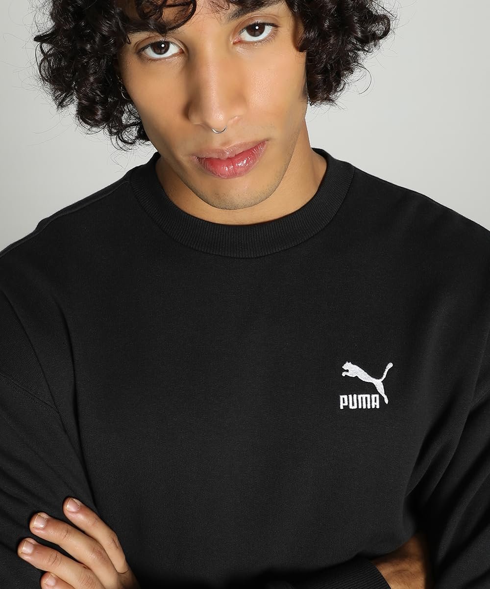 Puma Unisex-Adult Cotton Crew Neck Sweatshirt (624244_Black - Image 5