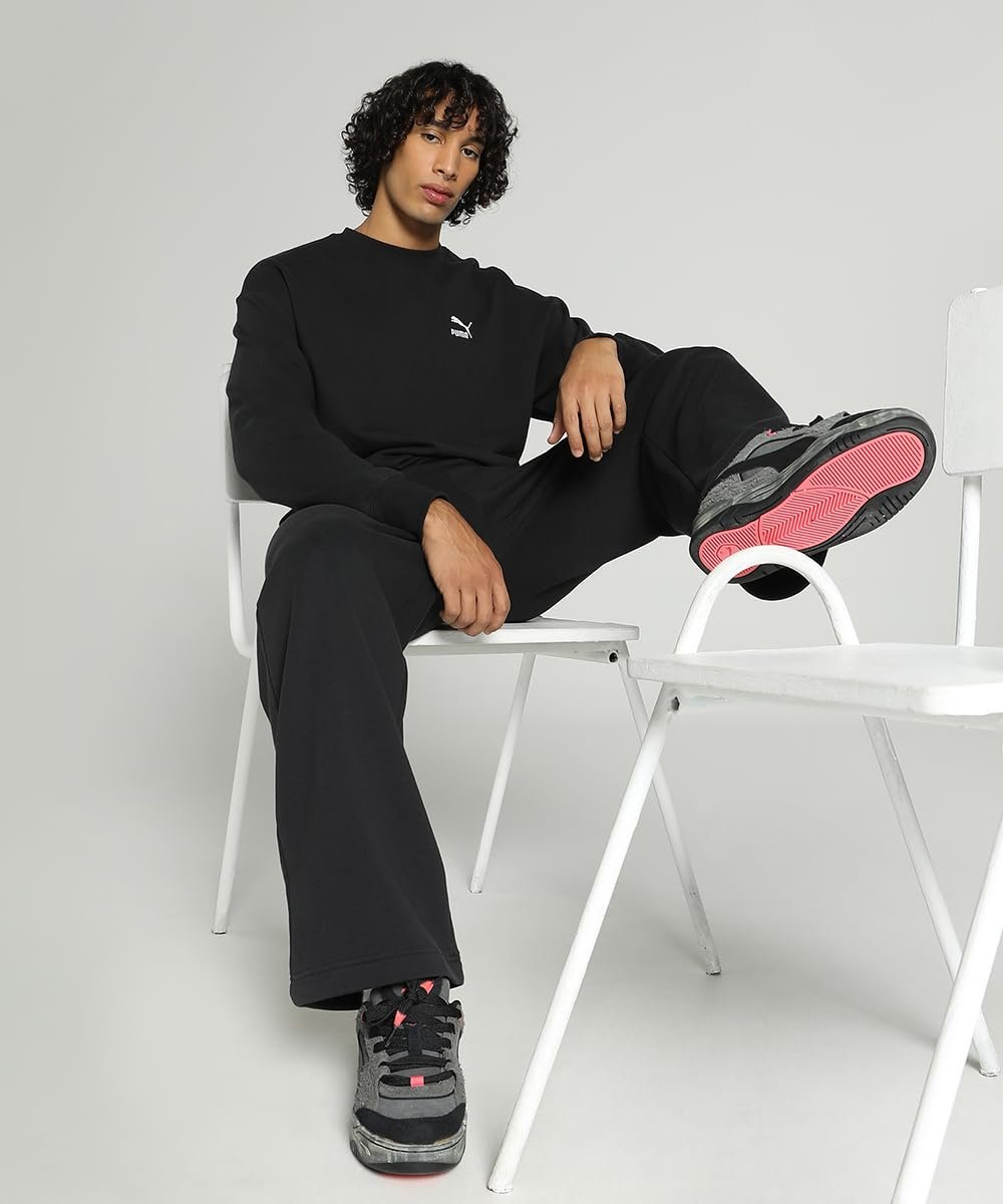 Puma Unisex-Adult Cotton Crew Neck Sweatshirt (624244_Black - Image 3