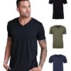 INTO THE AM Premium V Neck T Shirts for Men - Modern Fitted Tees S - 2XL Vneck Undershirts, 3-pack Non-branded - Black/Navy/Olive Green, L - Image 5