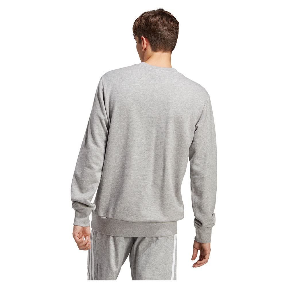 Adidas Men's Cotton Crew Neck Sweatshirt (IC9331_MGREYH - Image 6