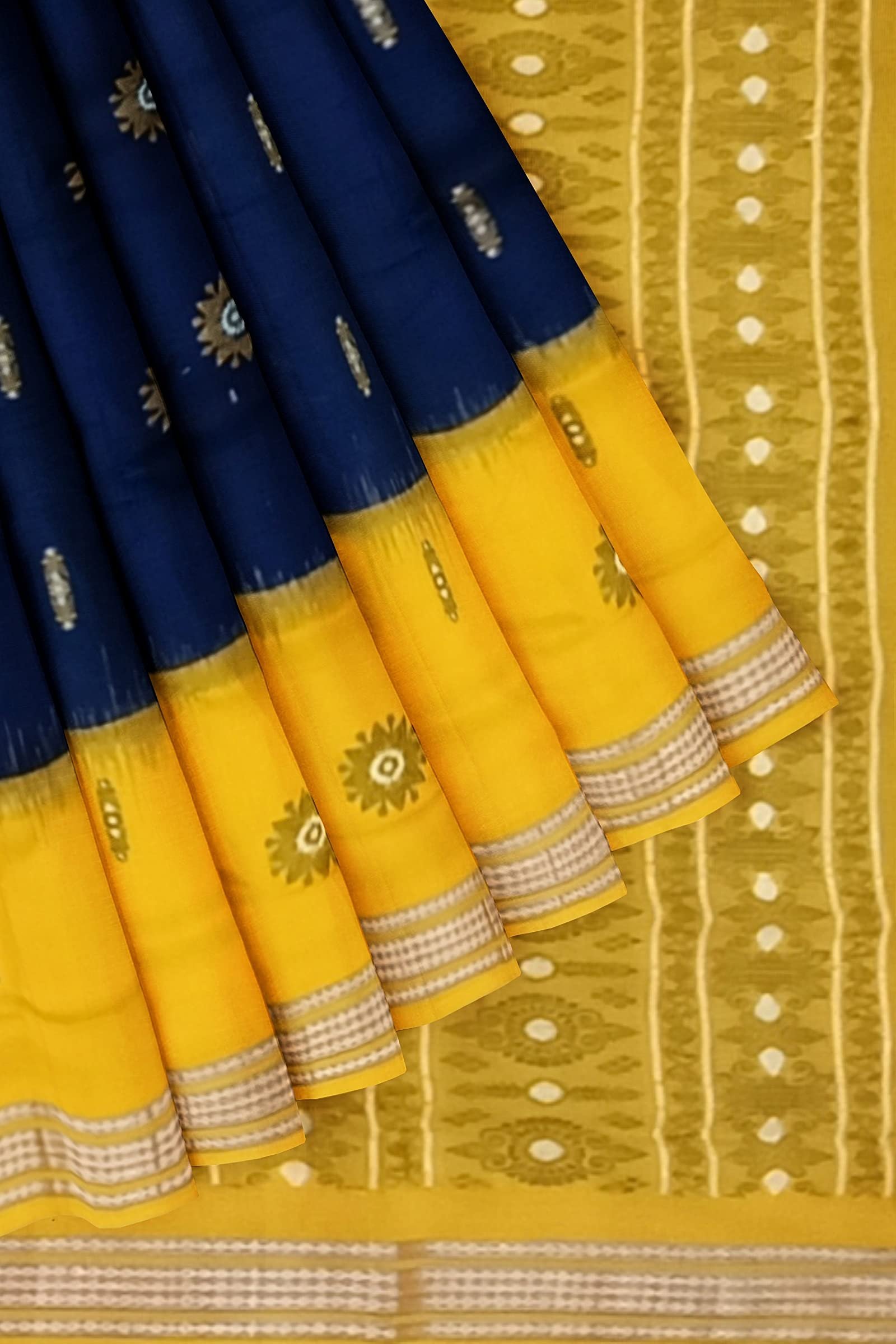 BHS Women's Sambalpuri Pure Cotton Bomkai Saree With Blouse Piece (Nuapatanapata_Multicolour) - Image 3