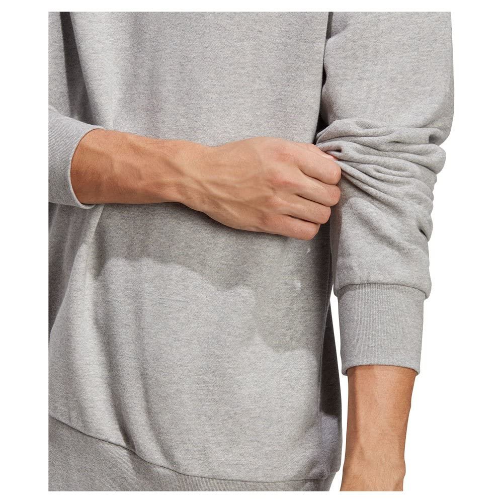 Adidas Men's Cotton Crew Neck Sweatshirt (IC9331_MGREYH - Image 2
