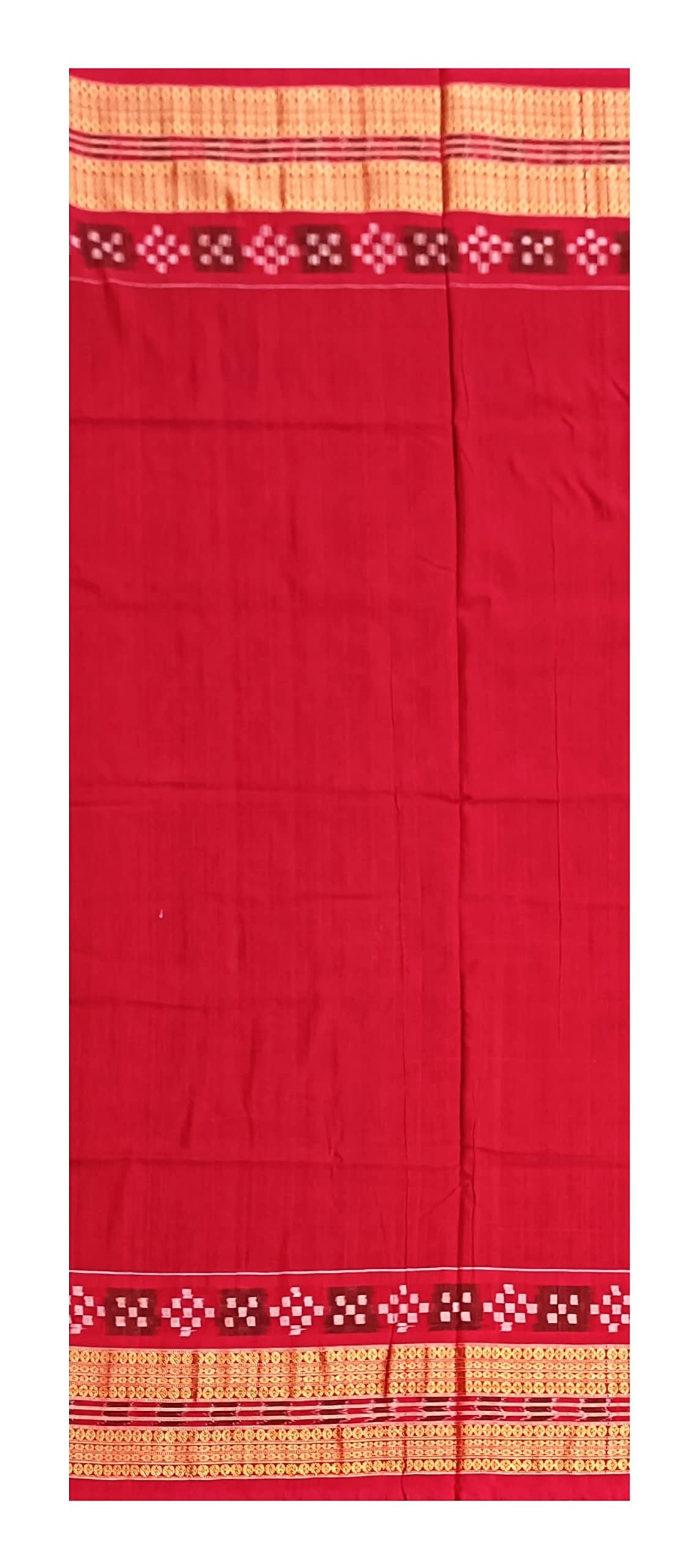 OdiKala sambalpuri cotton saree with blouse piece(Nartaki design in Bluish green color base) - Image 3